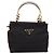 PRADA Metal Handle Hand Bag Nylon Black - vista 13