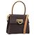 Céline CELINE Macadam Canvas Hand Bag PVC Leather 2way Brown Gold