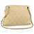 CHANEL Matelasse Chain Shoulder Bag Lamb Skin Beige Gold CC