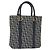 Christian Dior Trotter Canvas Hand Bag Navy Gold