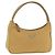 PRADA Accessory Pouch Nylon Beige Silver
