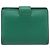 PRADA Compact Wallet Saffiano leather Green Gold Tone - vista 2