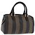 FENDI Pecan Hand Bag PVC Brown Gold Tone