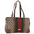 GUCCI GG Canvas Web Sherry Line Tote Bag Beige Silver Red