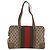 GUCCI GG Canvas Web Sherry Line Tote Bag Beige Silver Red - vista 3