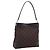 GUCCI GG Canvas Shoulder Bag outlet Dark Brown Silver 143745
