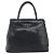PRADA Hand Bag Leather Black Silver - vista 2
