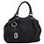 GUCCI GG Canvas Sukey Hand Bag Black Gold 211944