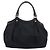 GUCCI GG Canvas Sukey Hand Bag Black Gold 211944 - vista 3
