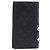 CHANEL Cambon Line Long Wallet Lamb Skin Black White CC - vista 3