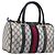 GUCCI GG Canvas Sherry Line Hand Bag Navy Gold 39 012 3841