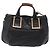 Chloé Chloe Etel Hand Bag Leather 2way Black Gold - vista 2