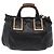 Chloé Chloe Etel Hand Bag Leather 2way Black Gold - vista 3