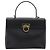 Salvatore Ferragamo Gancini Hand Bag Leather 2way Black Gold - vista 13