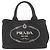 Borsa Tote Prada Canapa con logo triangolare