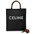 Céline Borsa Celine Vertical Cabas Small in pelle marrone