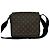 Bolso de hombro Louis Vuitton District PM Monogram Macassar de cuero