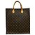 Louis Vuitton Sac Plat Monogram Leather Handbag