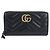 Cartera larga de piel negra para mujer Gucci