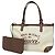 Borsa Tote Gucci in tela e pelle beige e marrone