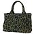Borsa a mano Prada in tela beige e verde