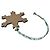 Charm Hermès Petit H Fiocco di Neve Marrone Pelle e Seta - vista 4