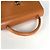 Borsa Chanel Orange in pelle di vitello martellata - vista 7