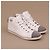 Chanel Sneakers mid-top in pelle bianca - vista 2