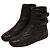 Chanel Botas High-Top em Couro Acolchoado Preto com Dupla Fivela