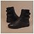 Chanel Botas High-Top em Couro Acolchoado Preto com Dupla Fivela - vista 10