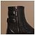 Chanel Botas High-Top em Couro Acolchoado Preto com Dupla Fivela - vista 13