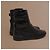 Chanel Botas High-Top em Couro Acolchoado Preto com Dupla Fivela - vista 8