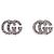 Orecchini a lobo Gucci Double G in oro bianco 18K e diamanti