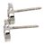 Orecchini a lobo Gucci Double G in oro bianco 18K e diamanti - vista 7