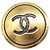 Orecchini a clip rotondi Chanel Gold CC placcati oro e smalto - vista 4