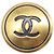 Orecchini a clip rotondi Chanel Gold CC placcati oro e smalto - vista 5