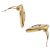 Orecchini a clip rotondi Chanel Gold CC placcati oro e smalto - vista 9