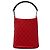 Borsa a secchiello Gucci Red GG Canvas con manico superiore