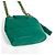 Borsa a tracolla Chanel in pelle verde - vista 2