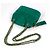 Borsa a tracolla Chanel in pelle verde - vista 8
