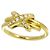 Anello Chaumet Jeux de Liens in oro giallo 18K con diamanti - vista 4