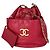Borsa a tracolla Chanel in pelle matelassé rossa
