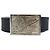 Cintura in pelle nera e metallo da uomo Louis Vuitton