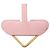 Collana con pendente Prada in pelle Saffiano rosa - vista 5