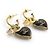 Orecchini a goccia Chanel in metallo nero e oro - vista 3