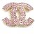 Broche Chanel Dorado y Rosa