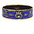 Hermès Bracciale rigido in smalto blu e oro Hermes
