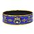 Hermès Bracciale rigido in smalto blu e oro Hermes - vista 2