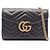Borsa a tracolla Gucci GG Marmont in pelle nera