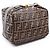 Fendi Zucca Handbag Brown and Black Leather and Cloth - view 2